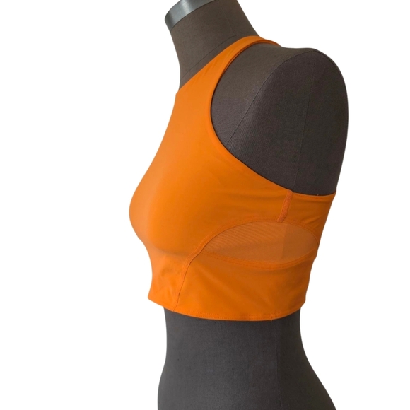 Lululemon Mesh-Back Train Bra *Medium Support, A/B Cup Orange Frappe Size 8 - Picture 6 of 10